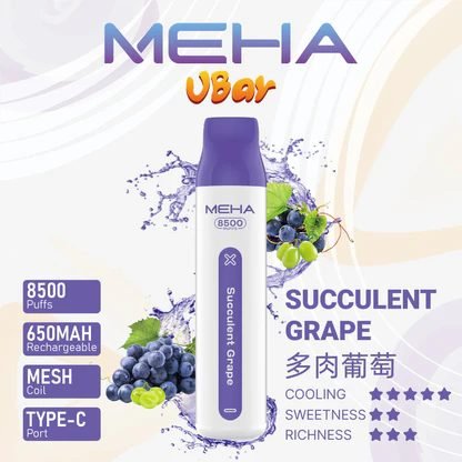 MEHA VBar魅嗨小白條 8500口 650mAh 穩定電力支持 Mesh 科技還原冰爽果香層次 3% 丁鹽配方 台灣現貨:圖片 9